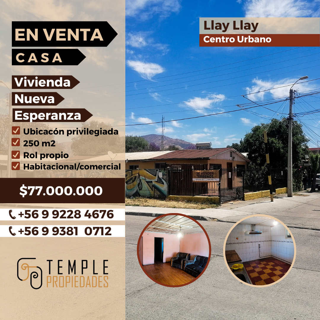 SE VENDE CASA en pleno centro de LLAY LLAY